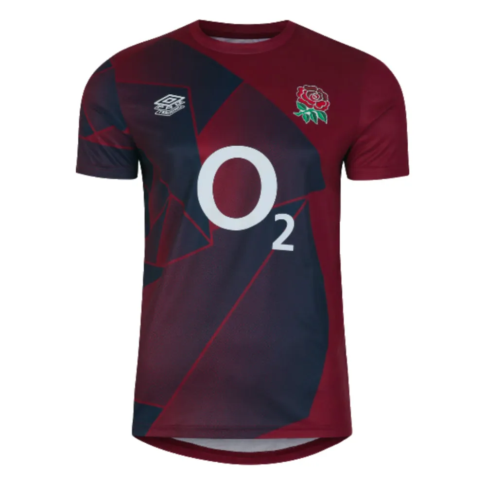 2023-2024 England Rugby Warm Up Jersey (Tibetan Red) - Kids