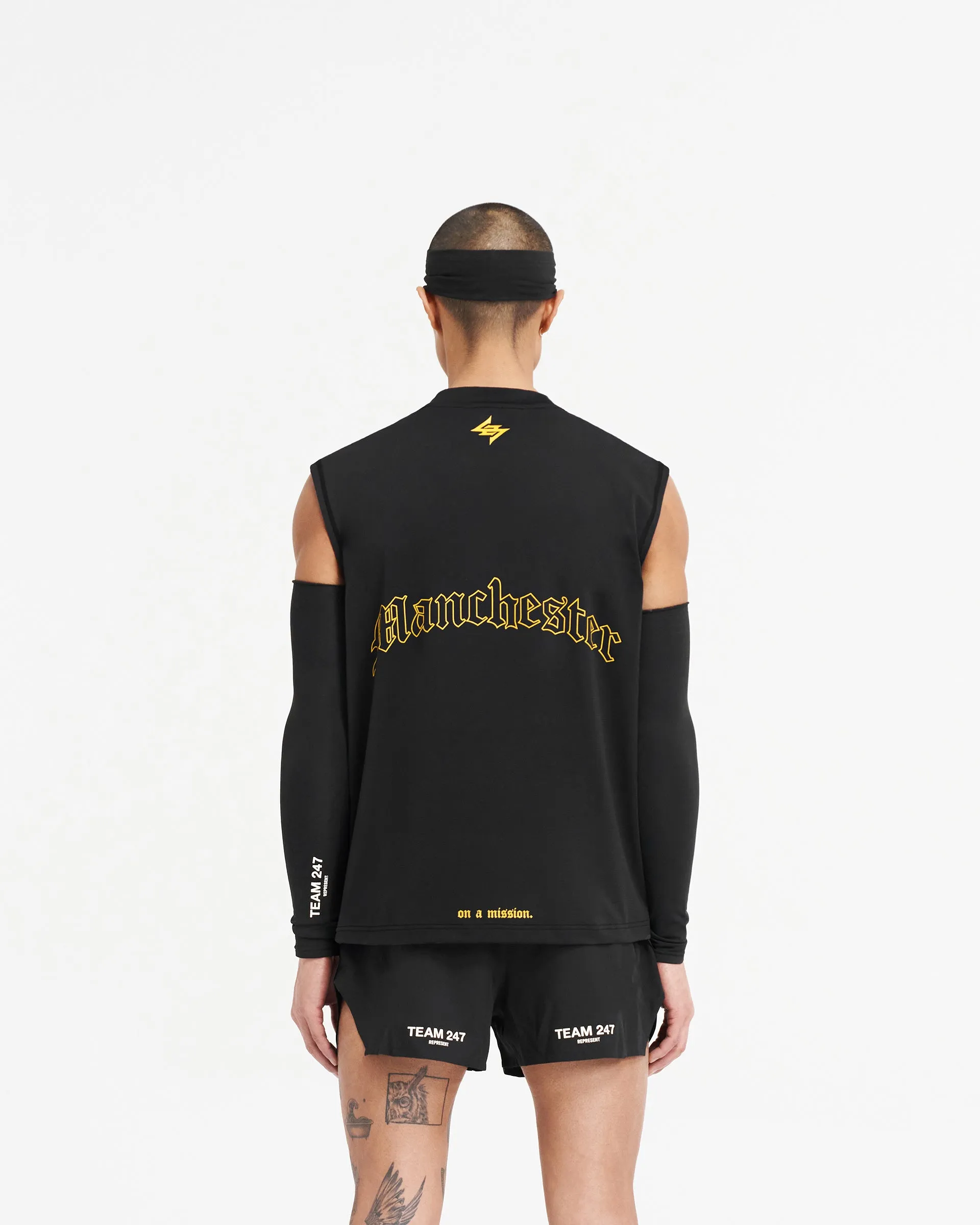 247 Manchester Marathon Oversized Tank - Black