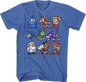 8-Bit Cast Mega Man T-Shirt