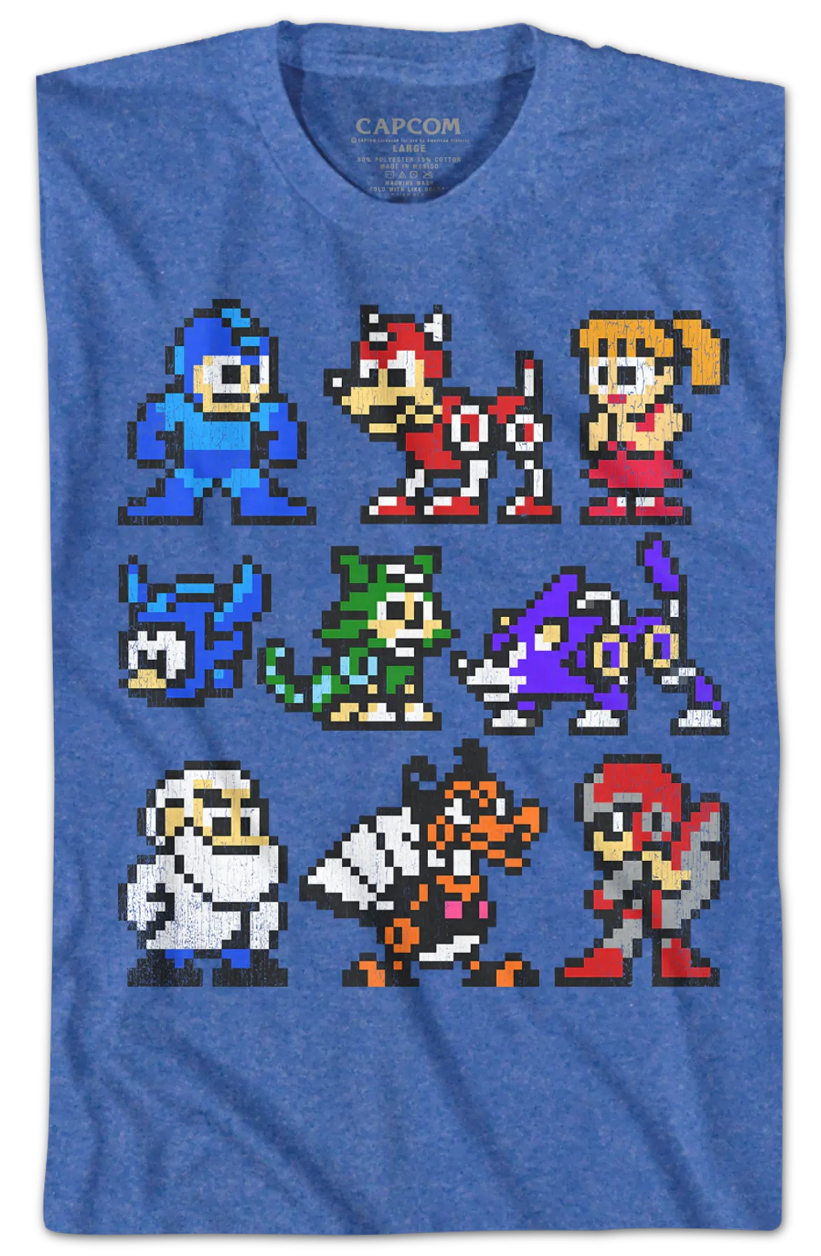 8-Bit Cast Mega Man T-Shirt