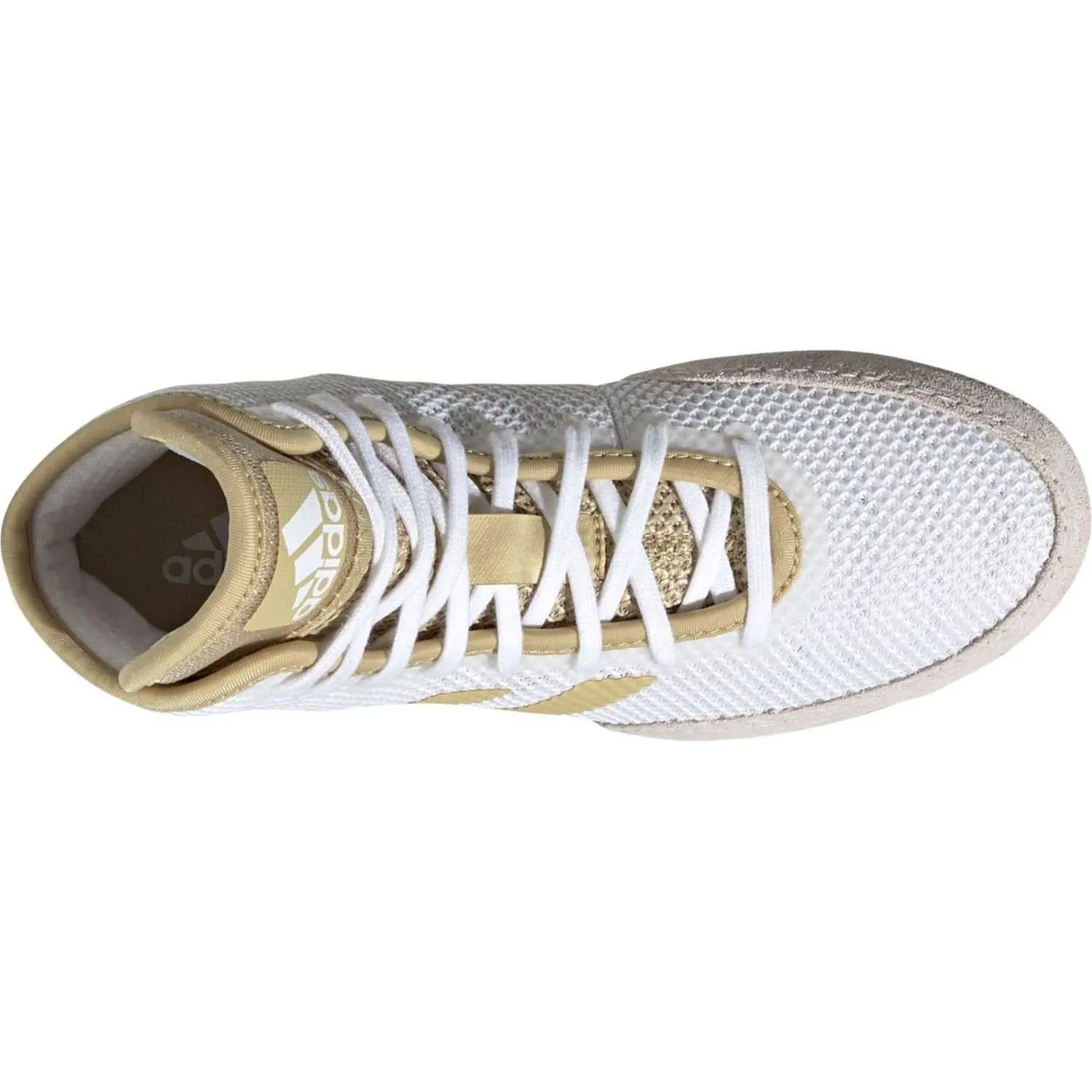 Adidas 231 Tech Fall 2.0 Youth Wrestling Shoes - White Vegas Gold