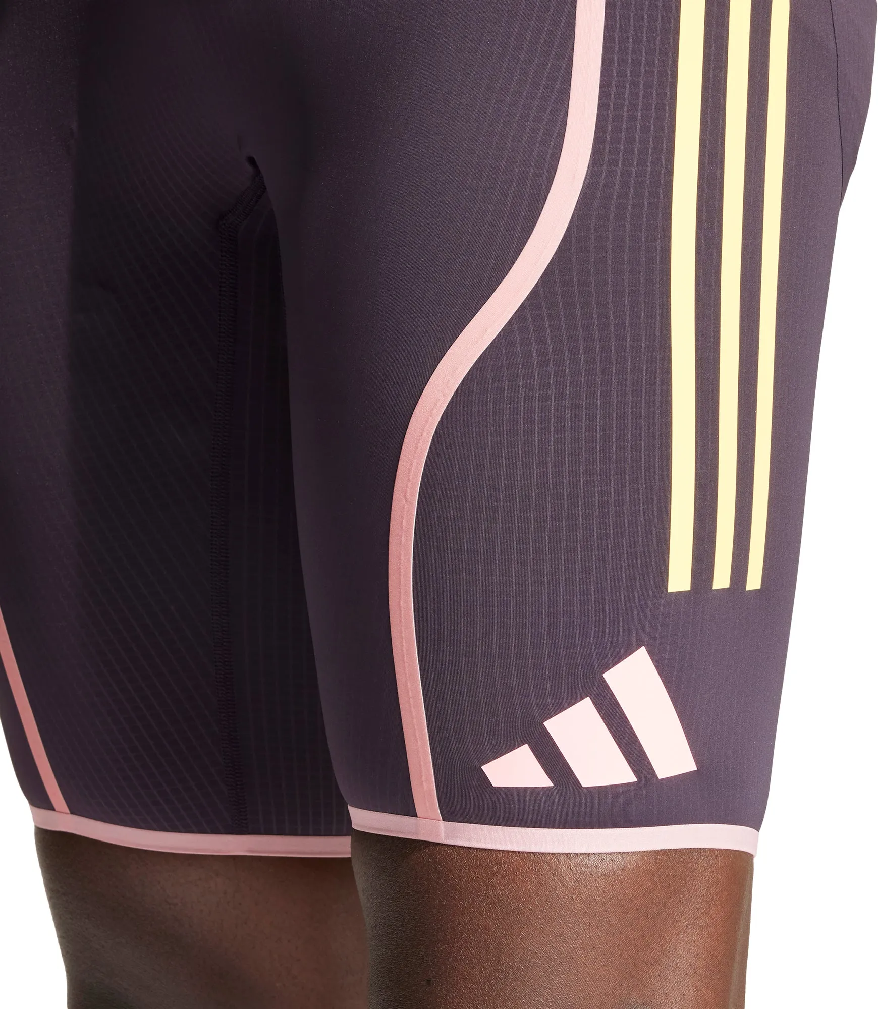 adidas Adizero Promo Mens Short Running Tights - Purple