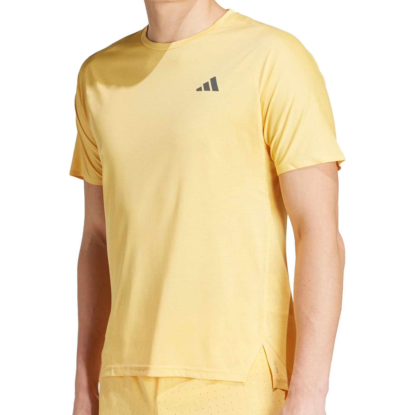 adidas Adizero Short Sleeve Mens Running Top - Yellow