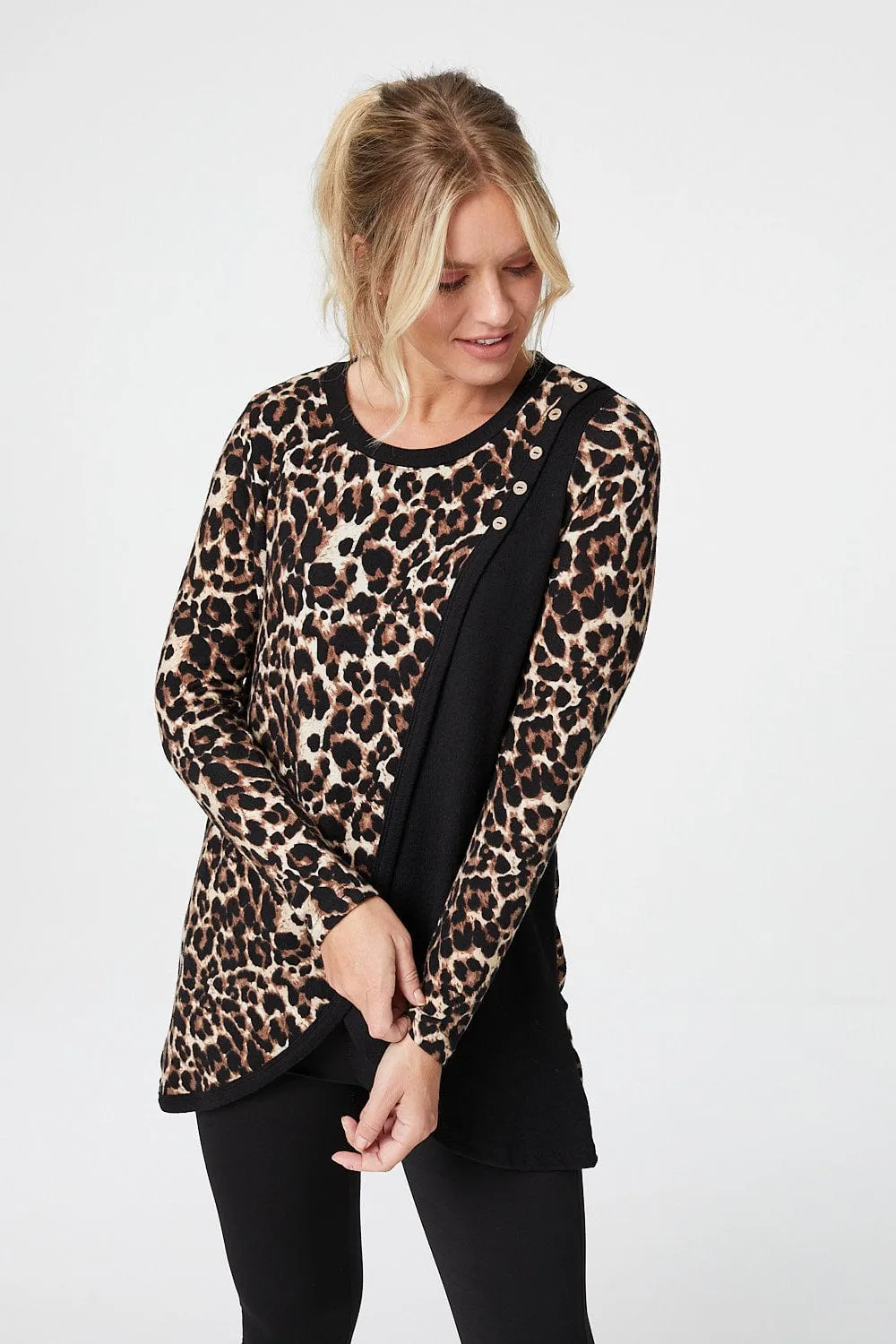 Animal Print Long Sleeve T-Shirt