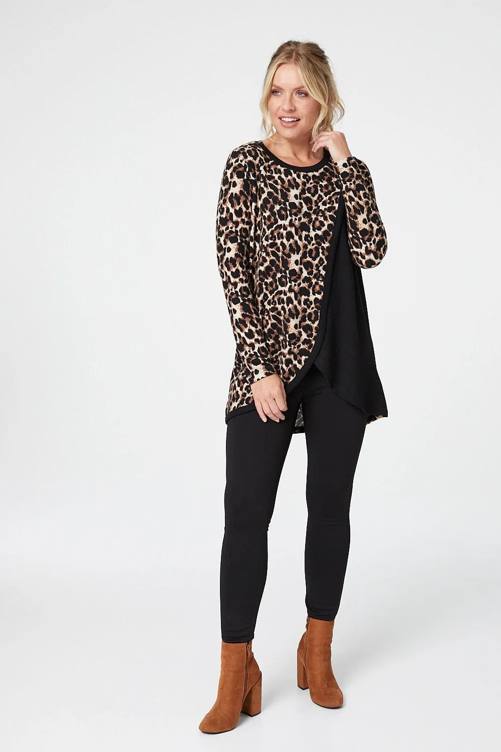 Animal Print Long Sleeve T-Shirt