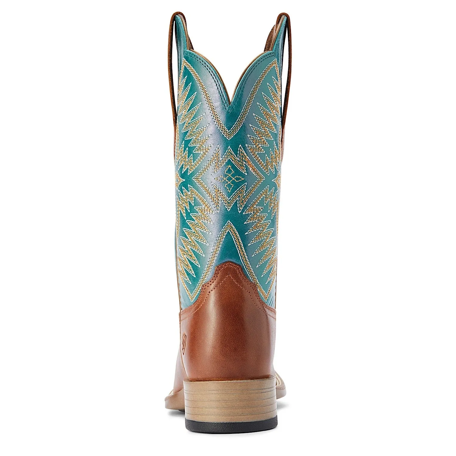 Ariat Womens Odessa StretchFit Western Boot Almond Roca/Metallic Turqueza