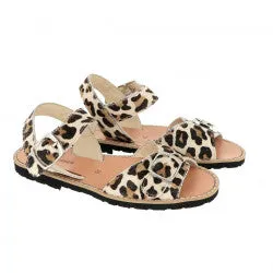 Avarca Buckle Leather Leopard