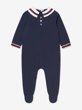 Baby Boys Branded Babygrow in Navy