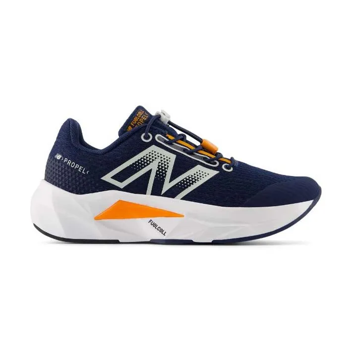 Big Boy New Balance Bungee FuelCell Propel v5 in Nb Navy/Sun Glow/Grey Matter