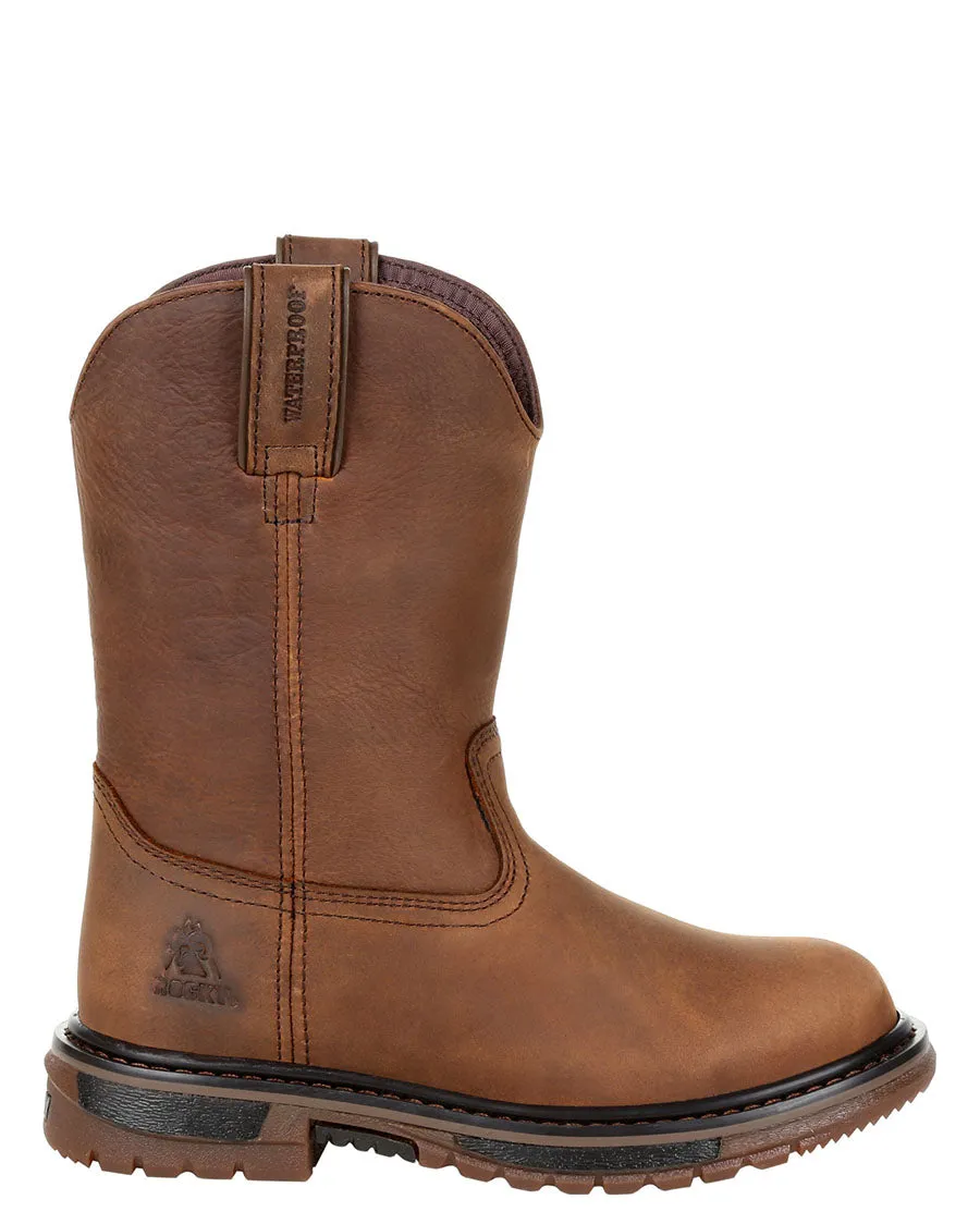 Big Kids' Original Ride FLX Waterproof Western Work Boots