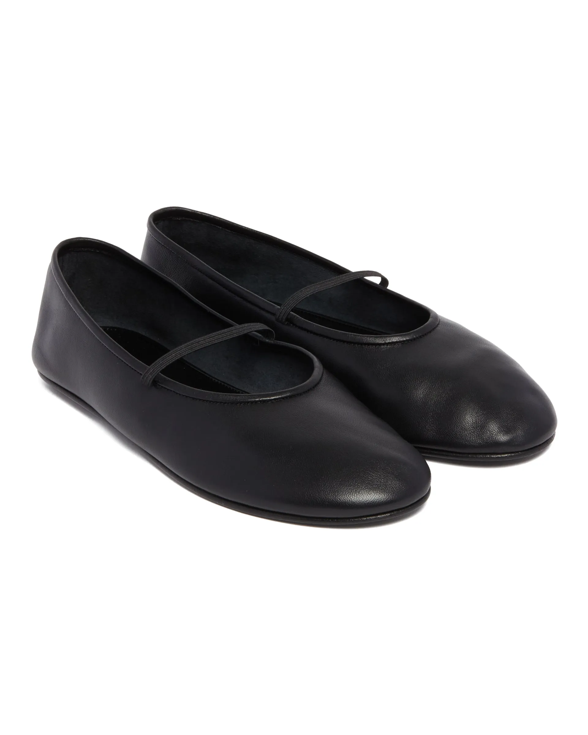 Black Elastic Ballet Flats