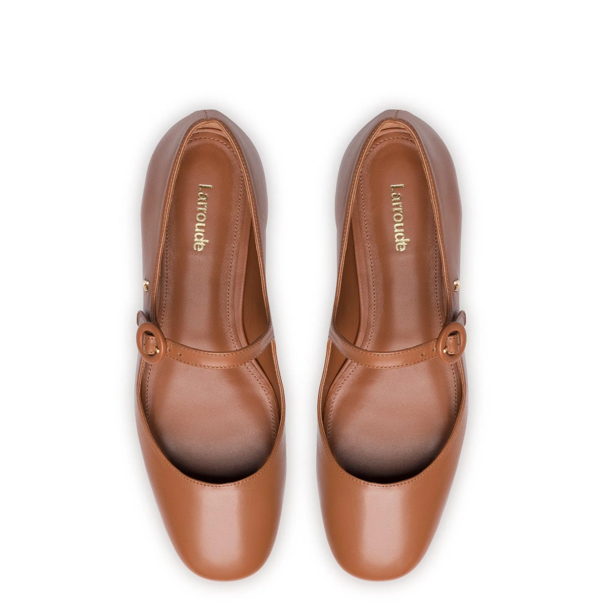 Blair Ballet Flat In Caramel Leather