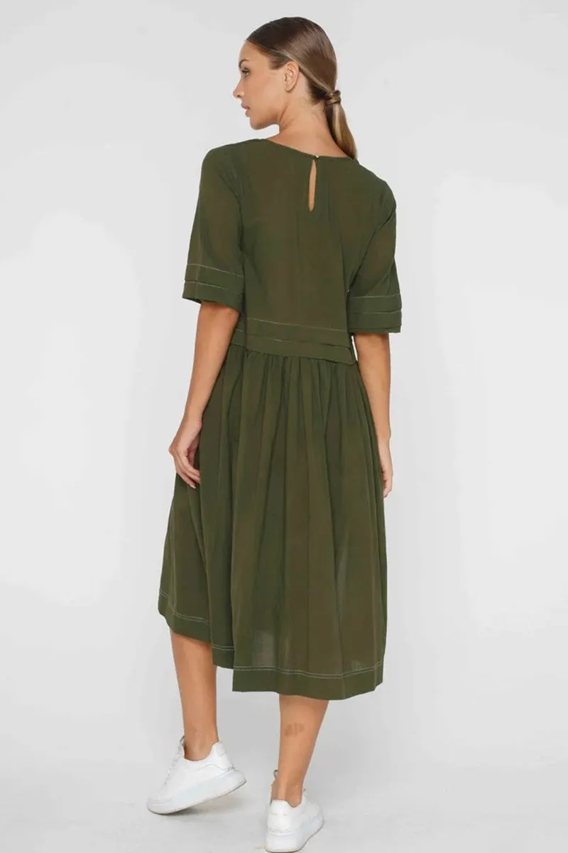 Blak - Sweet Thing Midi Dress - Dark Khaki