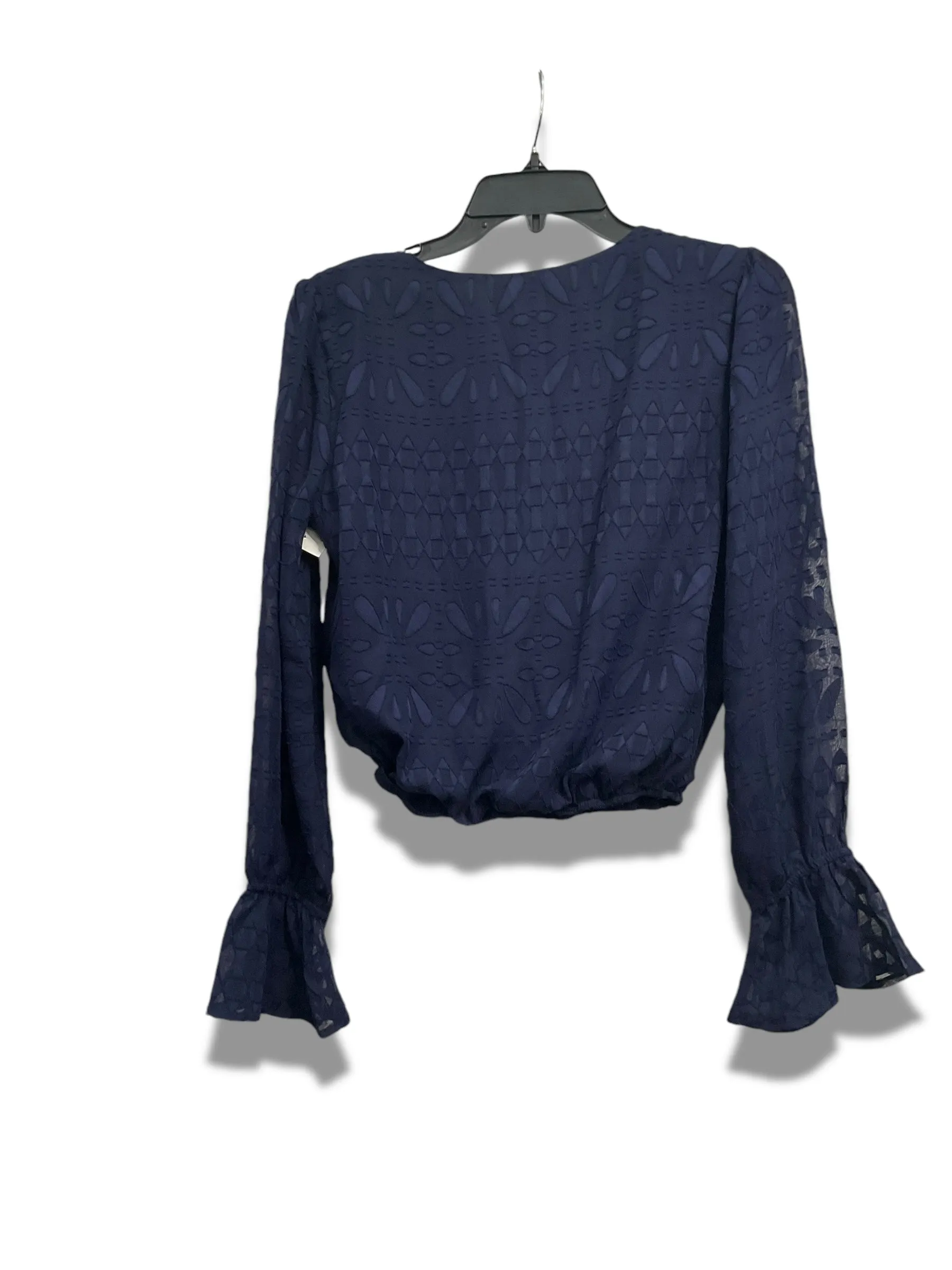 Blouse Long Sleeve By Blue Rain In Navy, Size: S