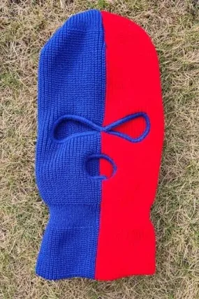 Blue And Red Three Holes Ski Mask