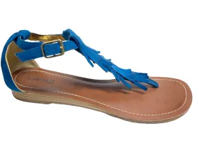 Blue Sandals Flats Carlos By Carlos Santana, Size 9