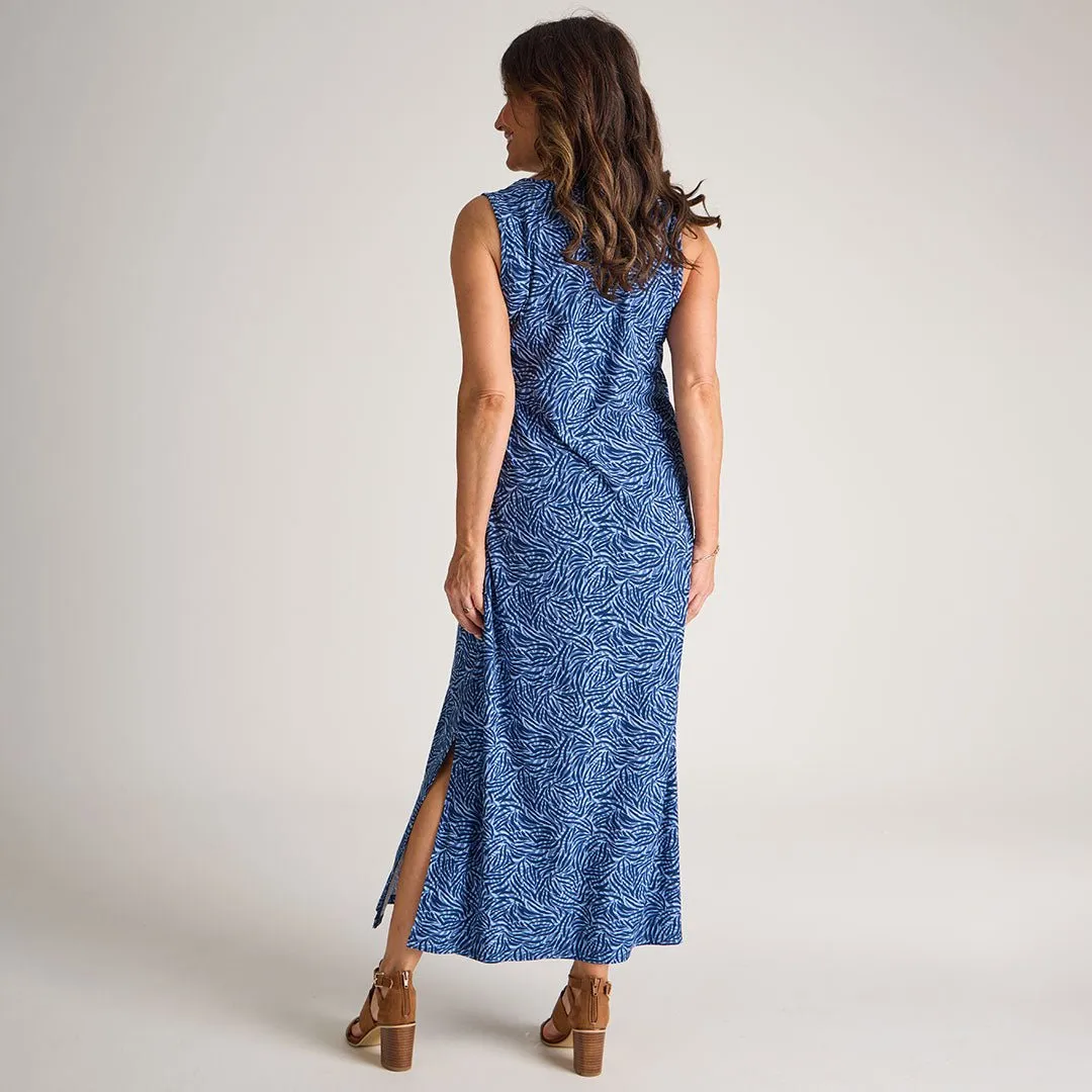 Blue Zebra Maxi Dress