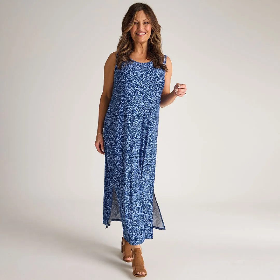 Blue Zebra Maxi Dress