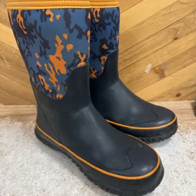 Bogs- youth classic winter boot- MSRP $100: Navy Orange -children-4Y