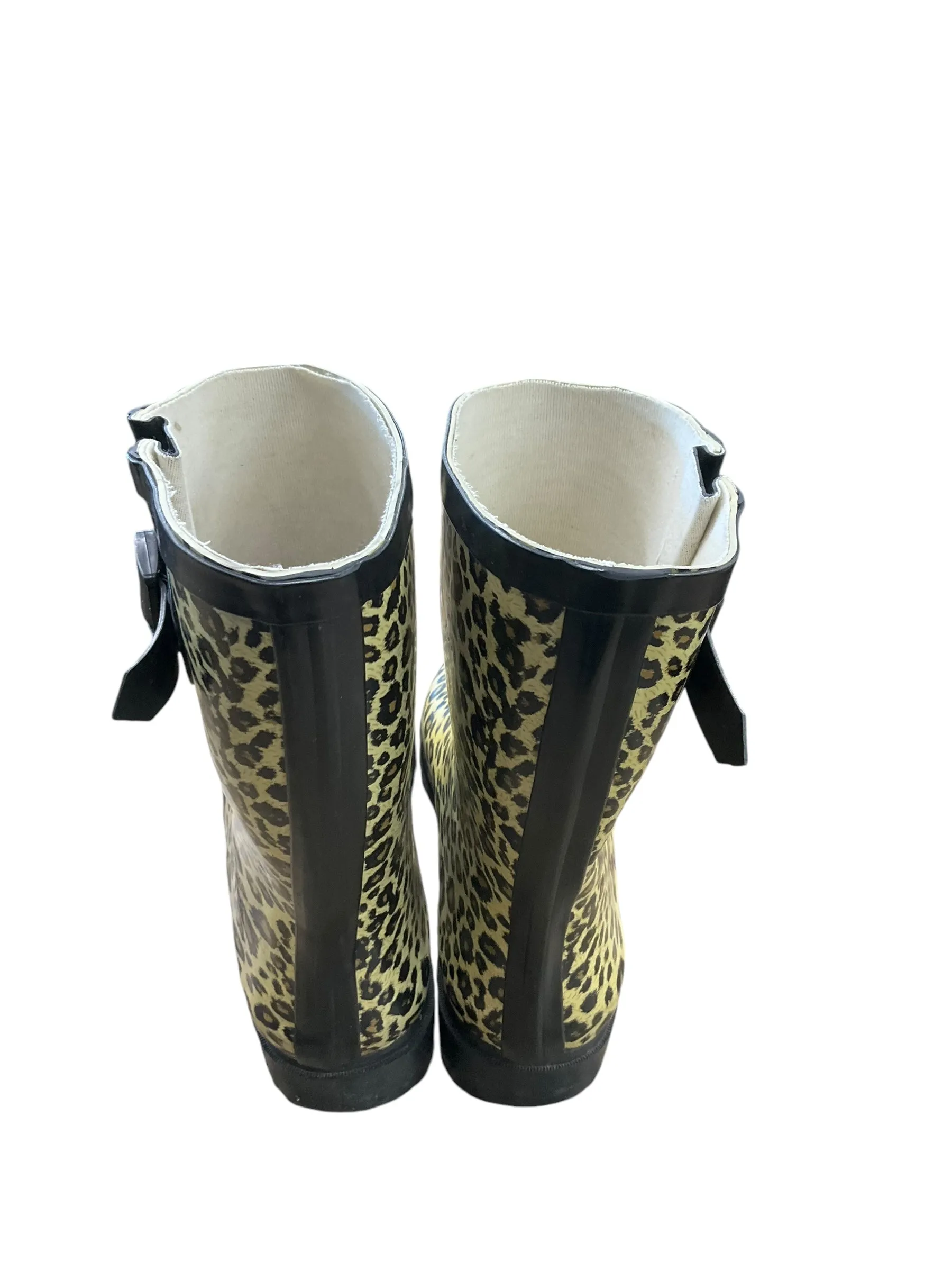 Boots Rain By Clothes Mentor In Animal Print, Size: 9