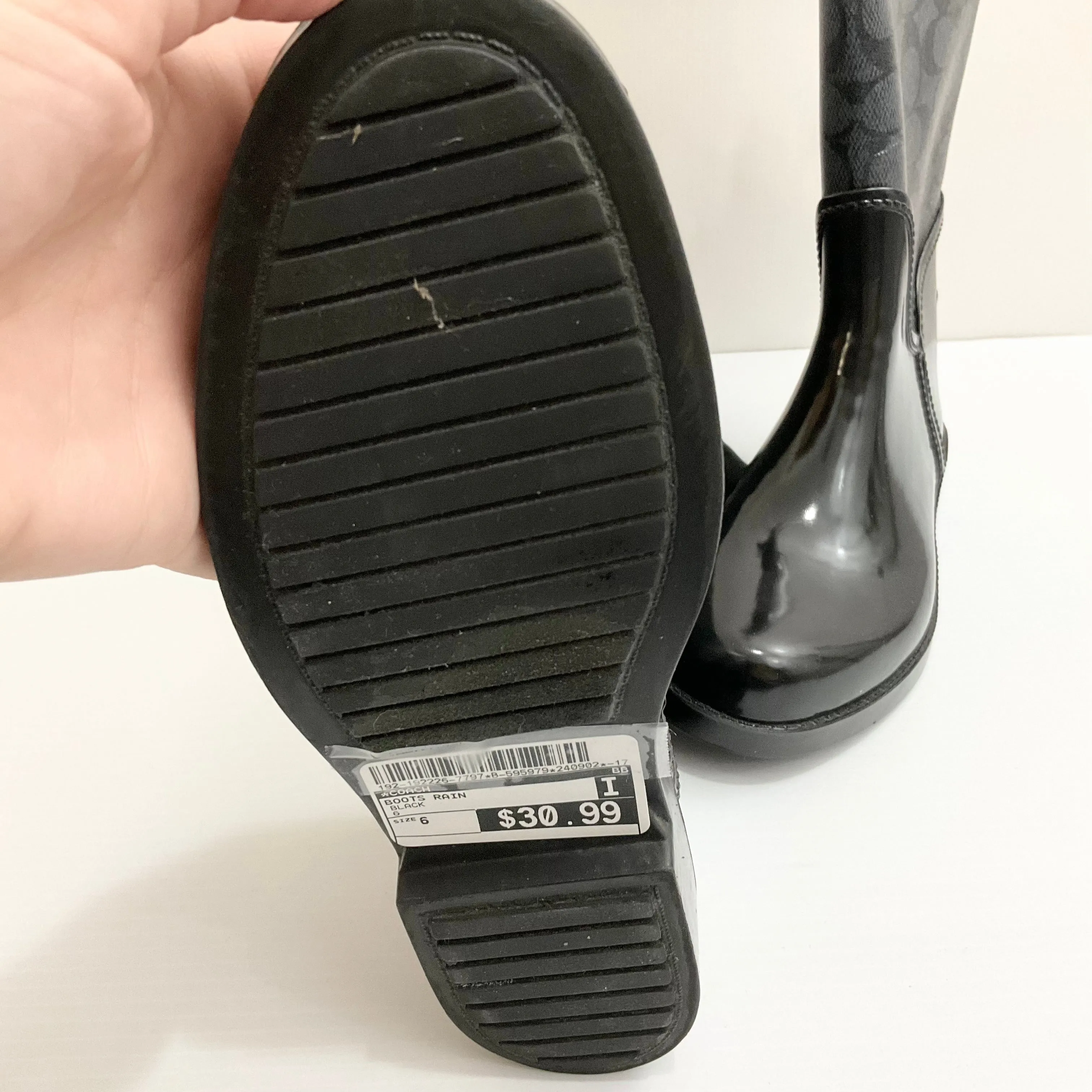 Boots Rain By Coach In Black, Size: 6