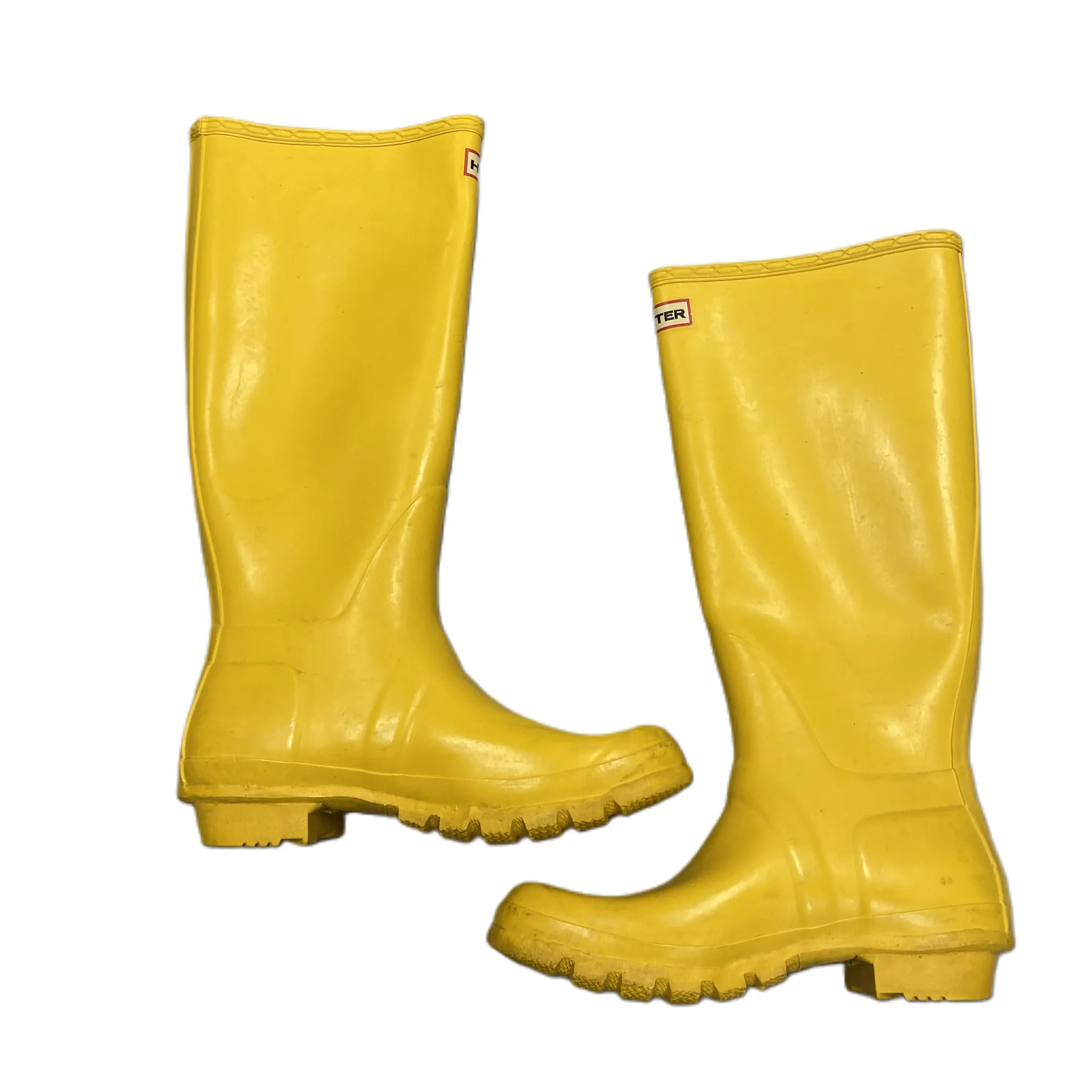 Boots Rain By Hunter In Yellow, Size: 9