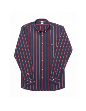 BURGUNDY/NAVY REGIMENTAL SHIRT