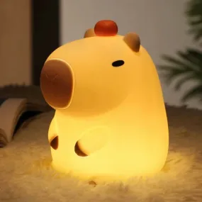 Capybara Orange Glow Night Lamp