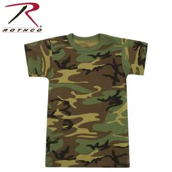 Childrens Woodland Camo Heavyweight T-Shirt