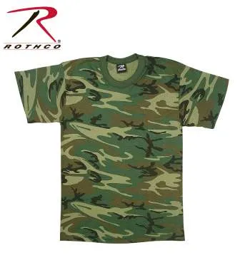 Childrens Woodland Camo Heavyweight T-Shirt