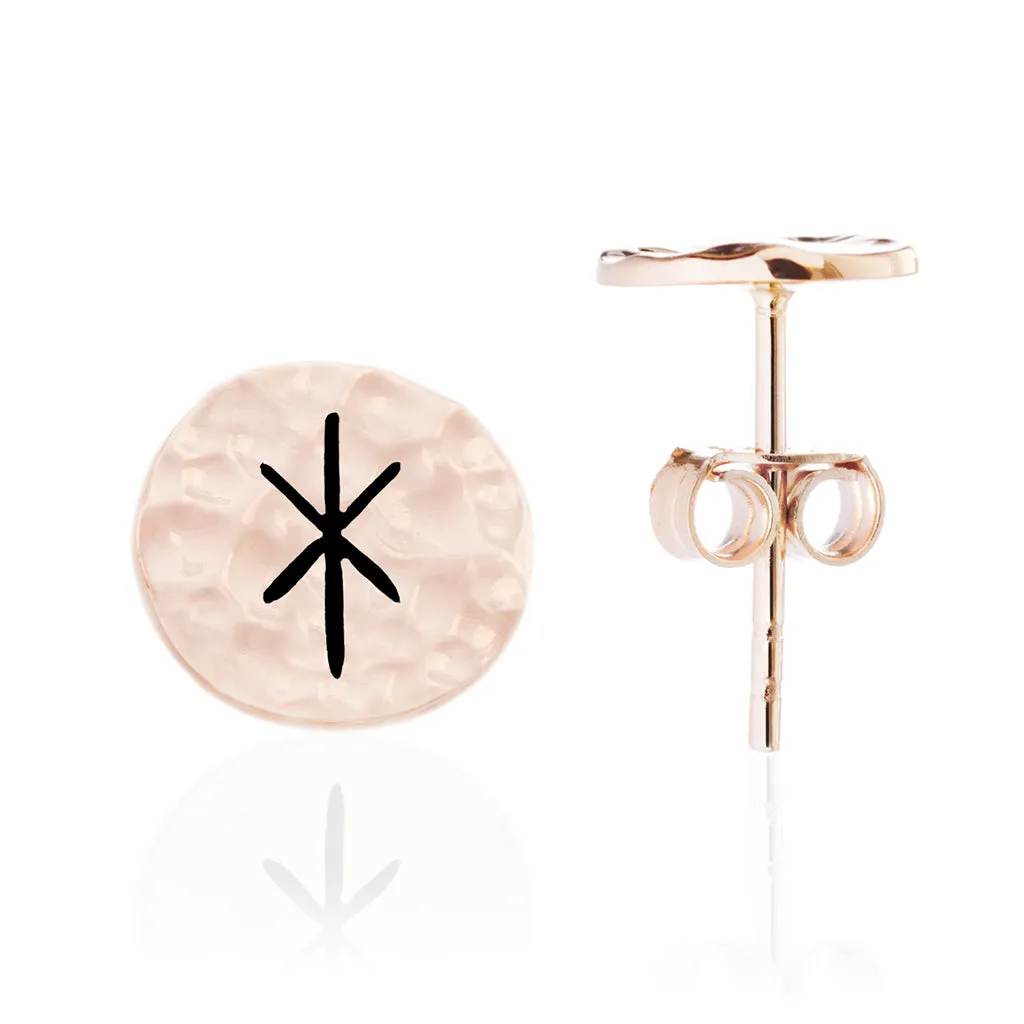 Choose Your Rune Earrings, Rose Gold