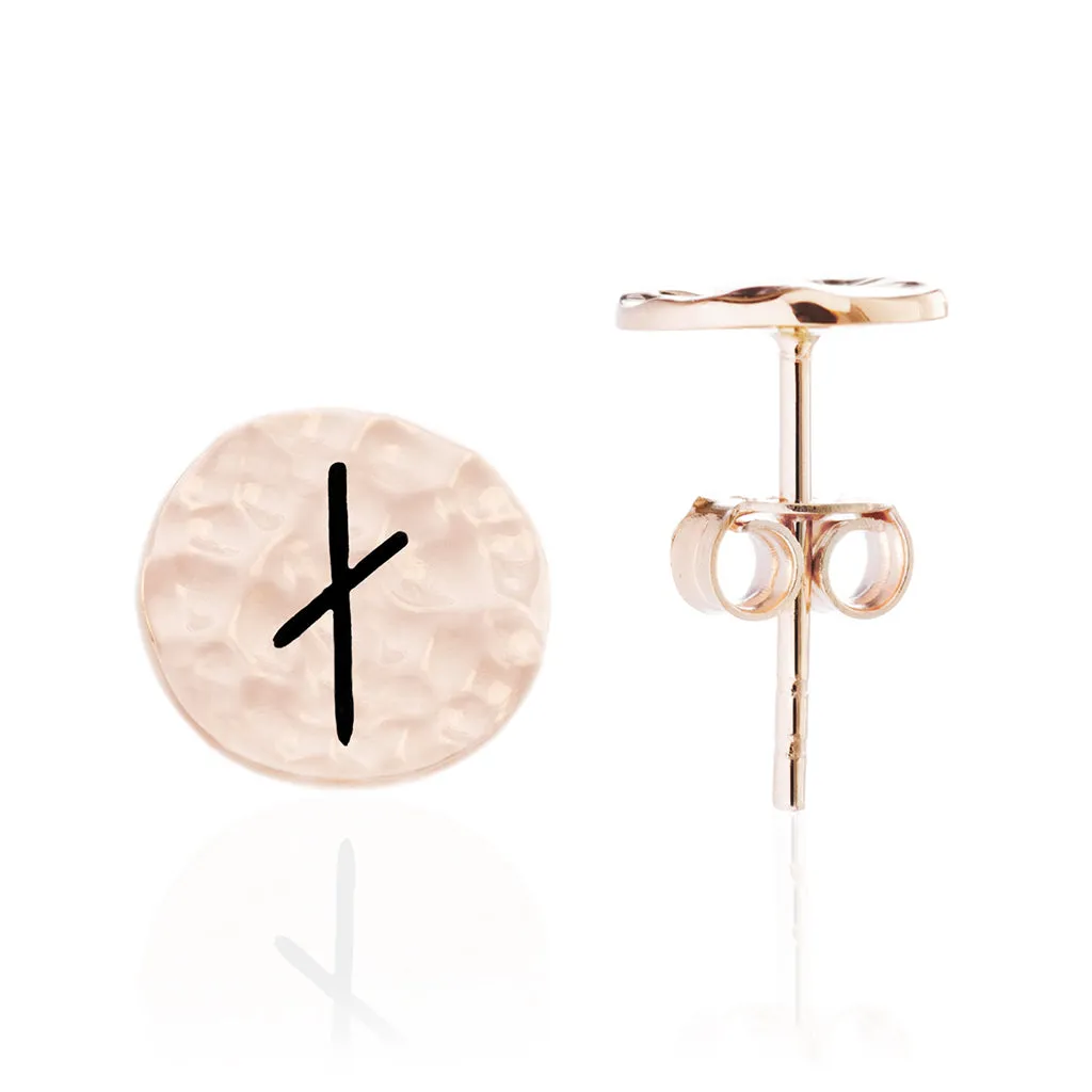 Choose Your Rune Earrings, Rose Gold