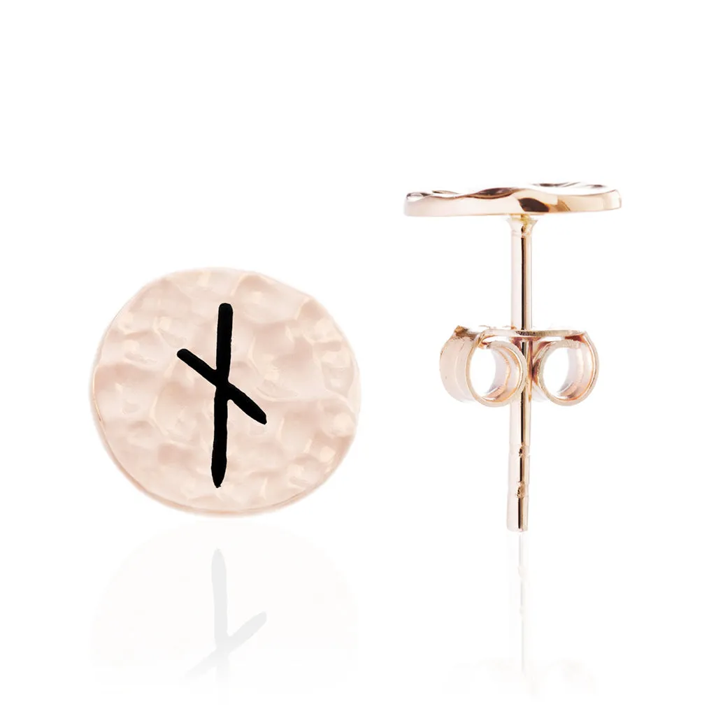 Choose Your Rune Earrings, Rose Gold