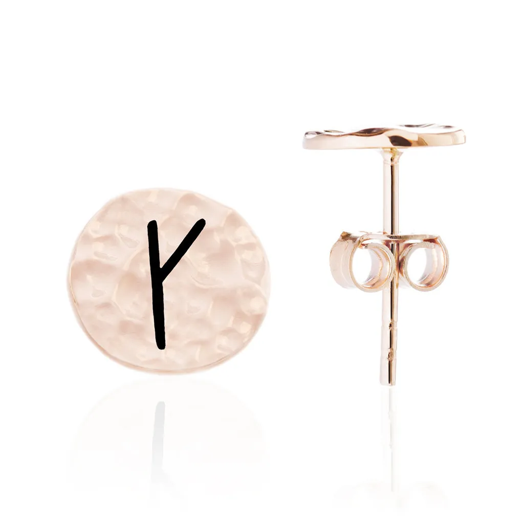 Choose Your Rune Earrings, Rose Gold