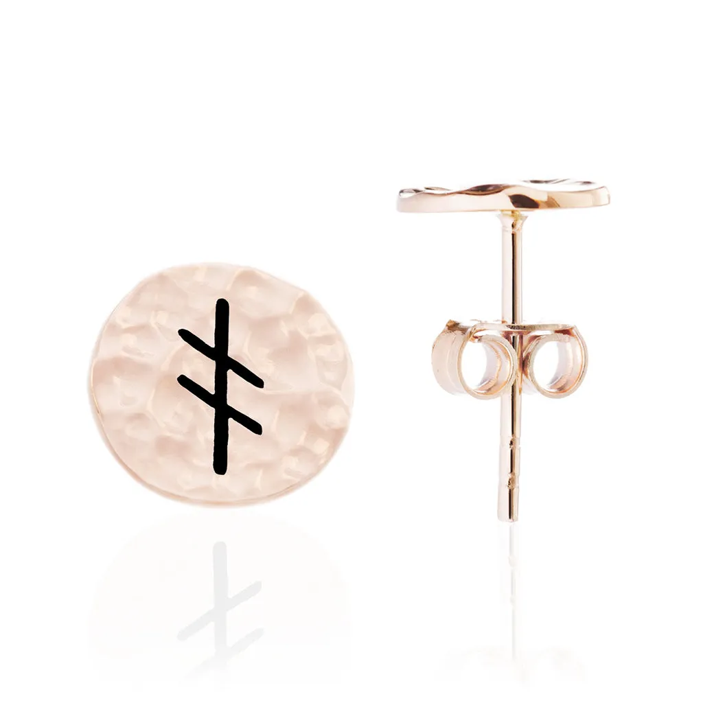 Choose Your Rune Earrings, Rose Gold