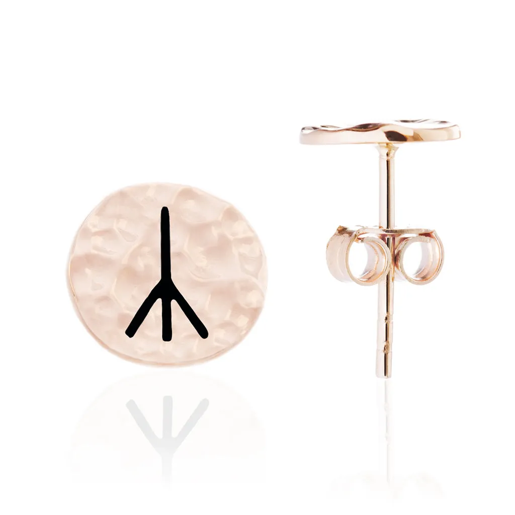 Choose Your Rune Earrings, Rose Gold