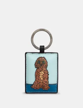 Cockapoo Party Dogs Leather Keyring