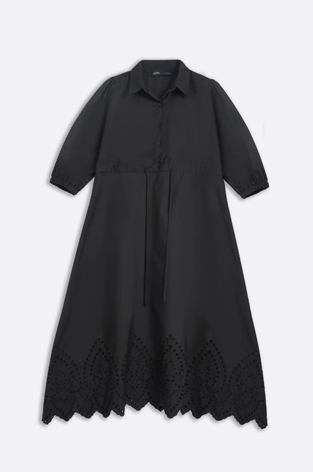 CUTWORK POPLIN DRESS