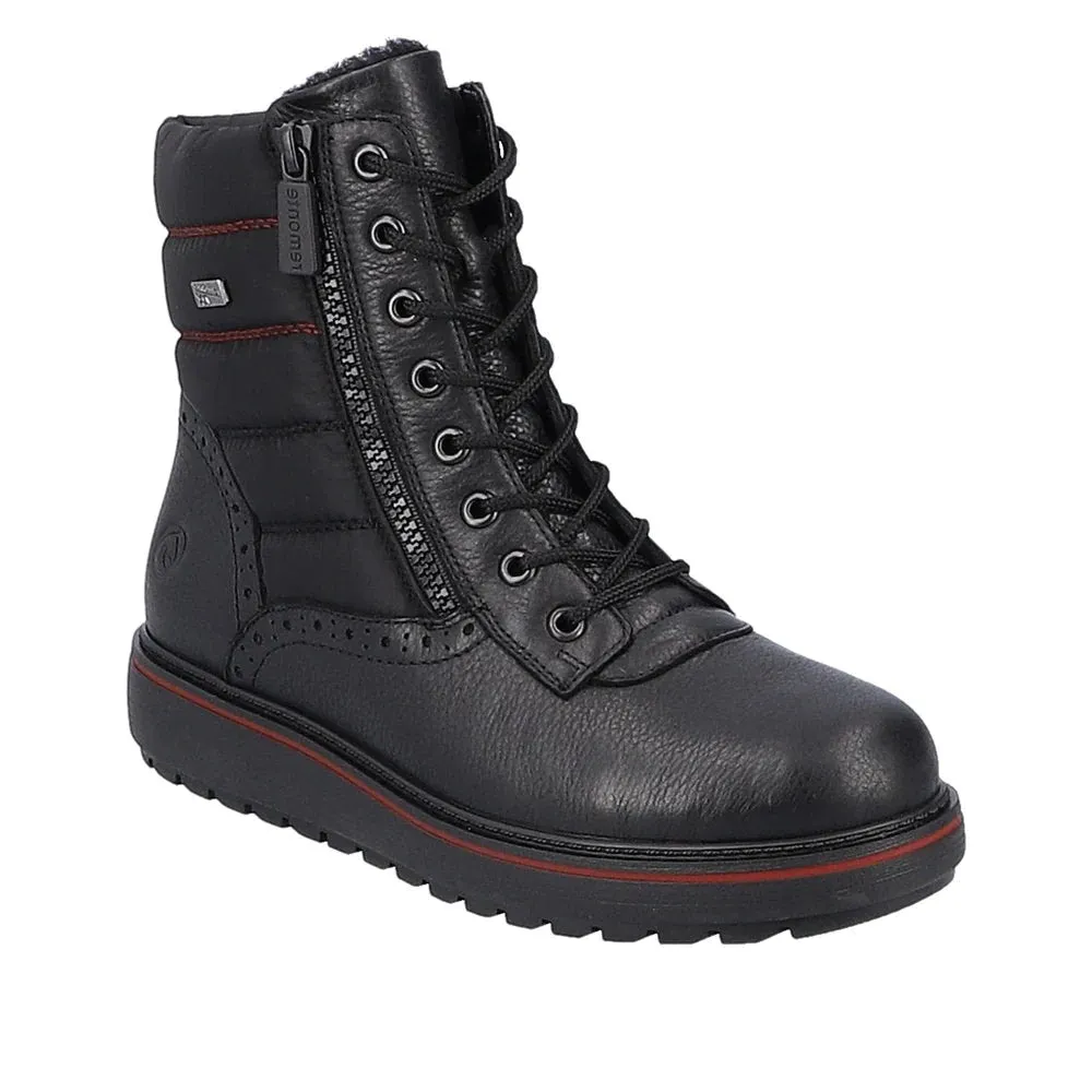 D0U71-01 Black Mid RTex Lace/Side Zip