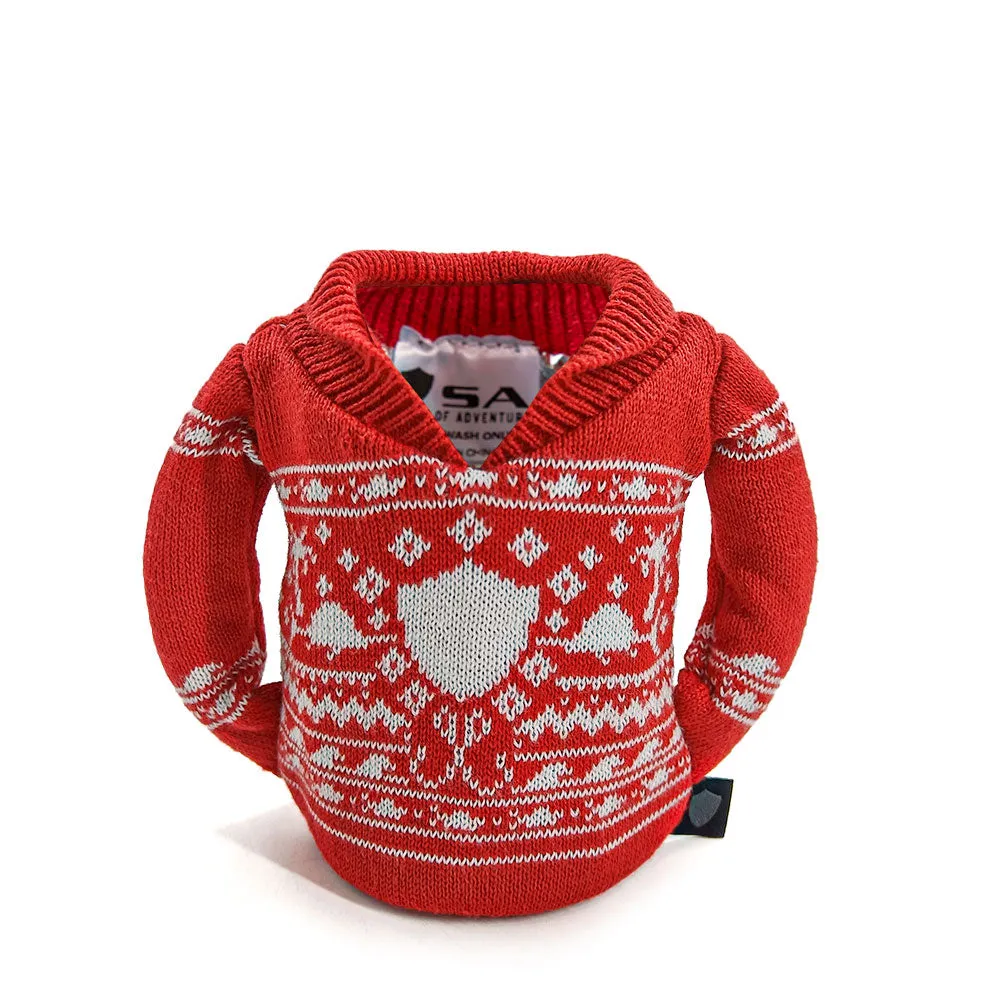 Drink Holder | Holiday Sweater | Red