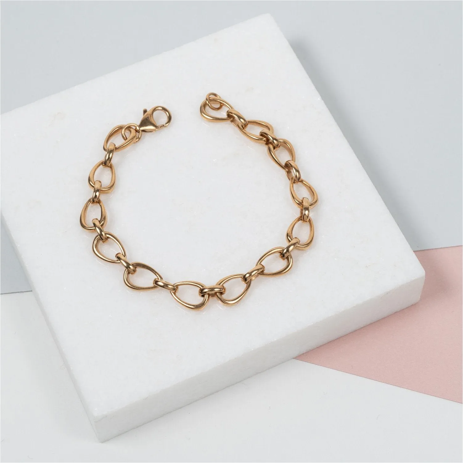 Egerton Gold Vermeil Raindrop Link Bracelet