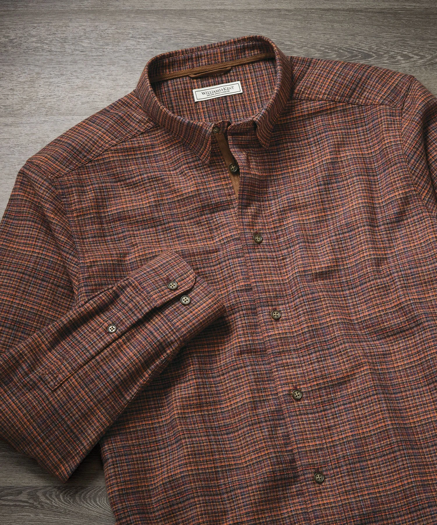 Fine Line Plaid Long-Sleeve Sport Shirt