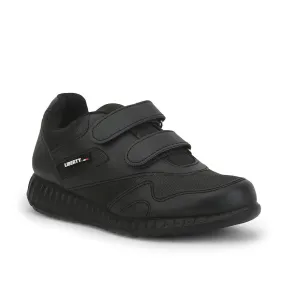 Force 10 (Black) Velcro Sports School Shoes For Kids 9906-90VGN By Liberty