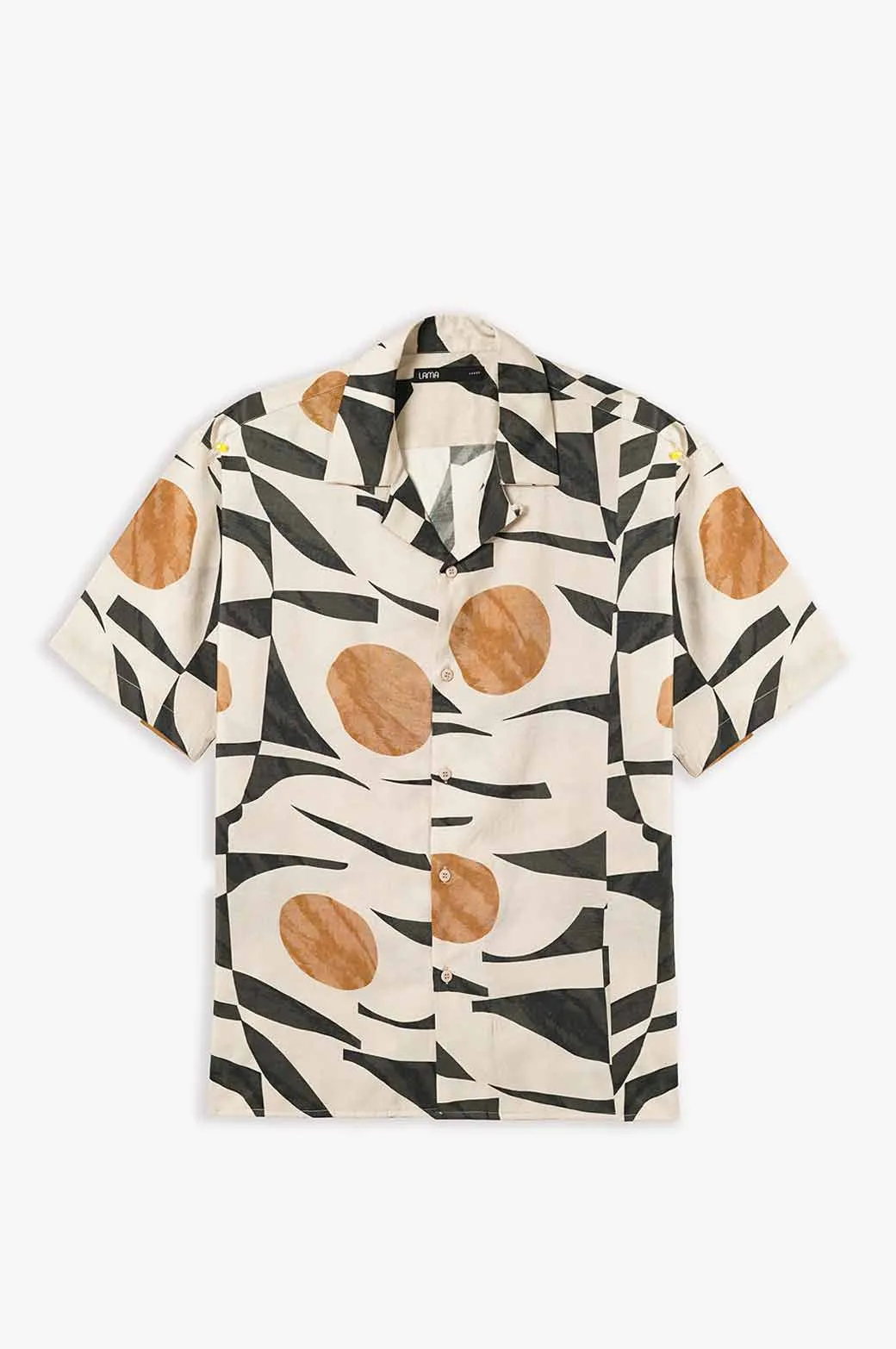 GEOMETRIC PRINT SAFARI SHIRT