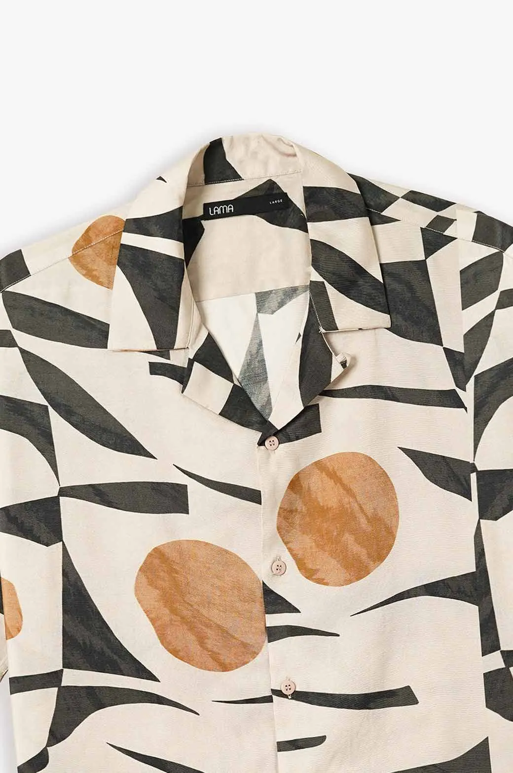 GEOMETRIC PRINT SAFARI SHIRT