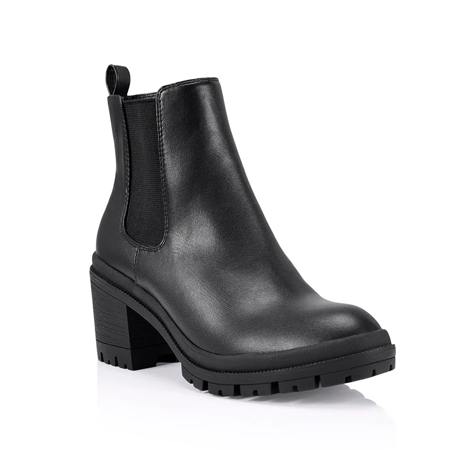 Georgia Chunky Combat Boots - Black