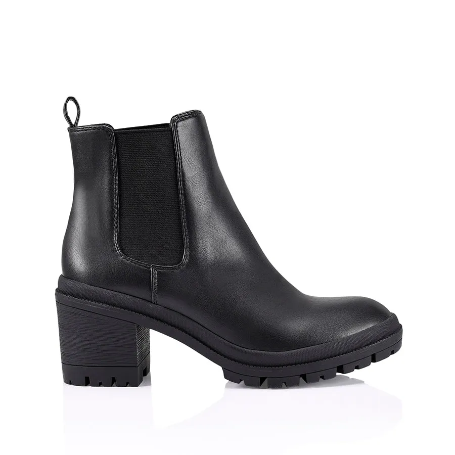 Georgia Chunky Combat Boots - Black