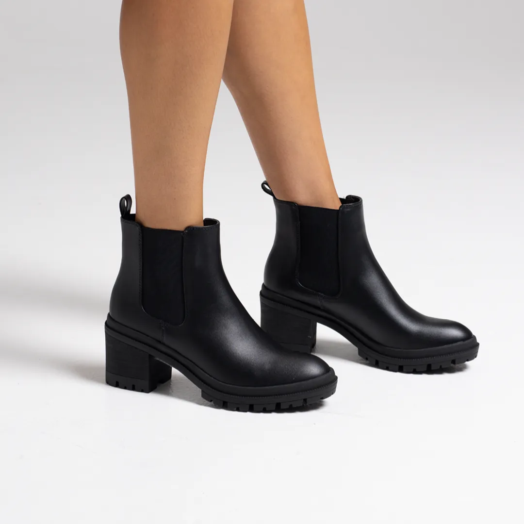 Georgia Chunky Combat Boots - Black