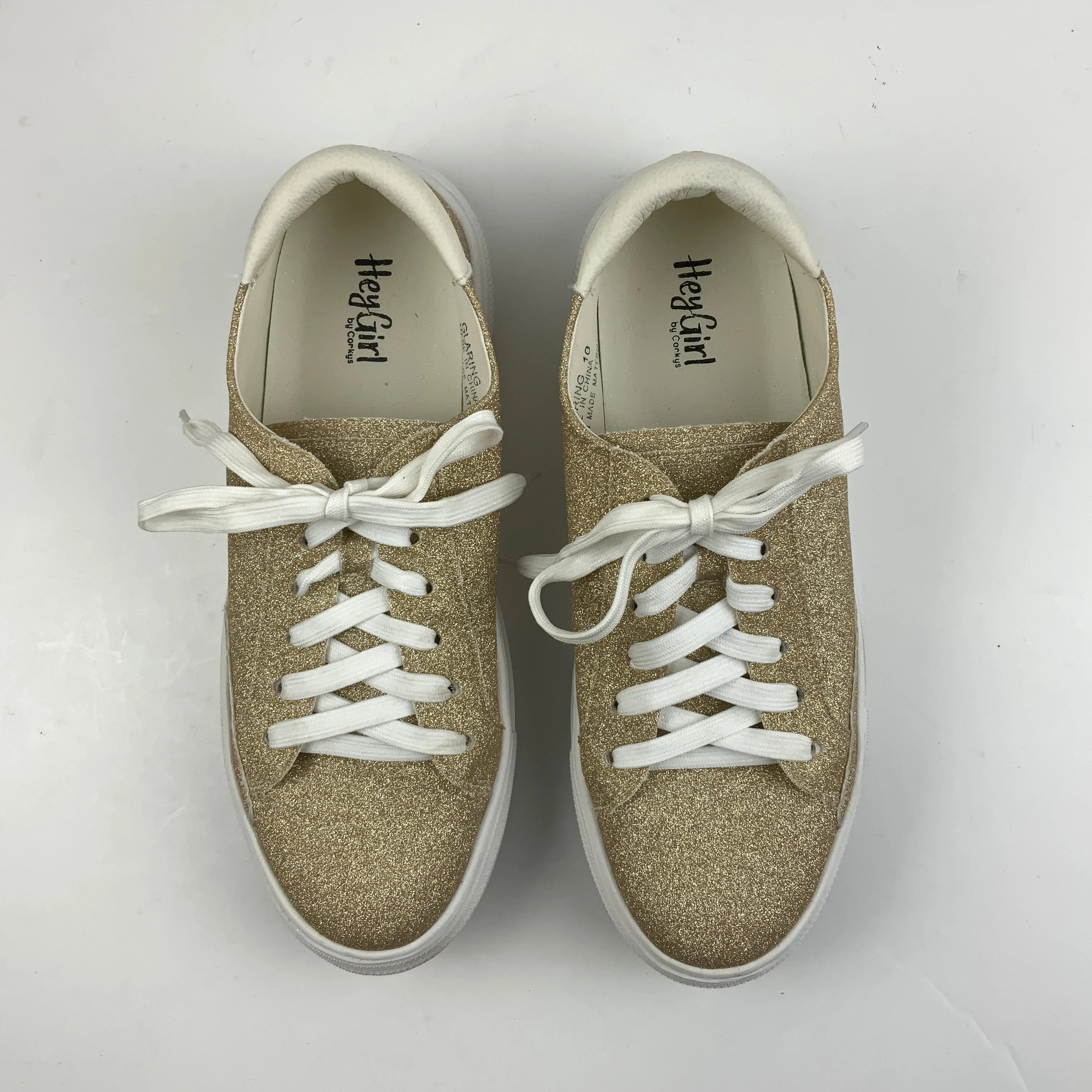 Gold Shoes Sneakers Clothes Mentor, Size 10