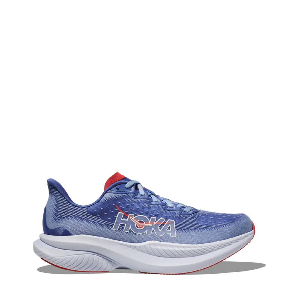 Hoka Women's Mach 6 Sneaker in Mirage/Stellar Blue